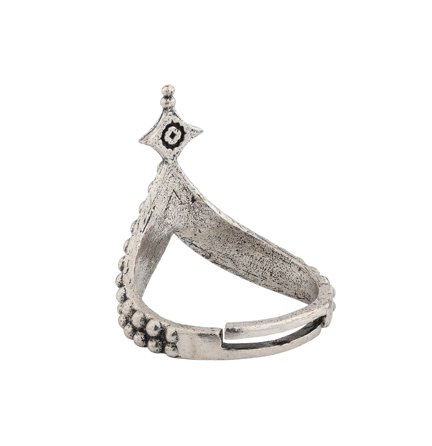 Boho Tribe Starlit Oxidised Ring - Image 6