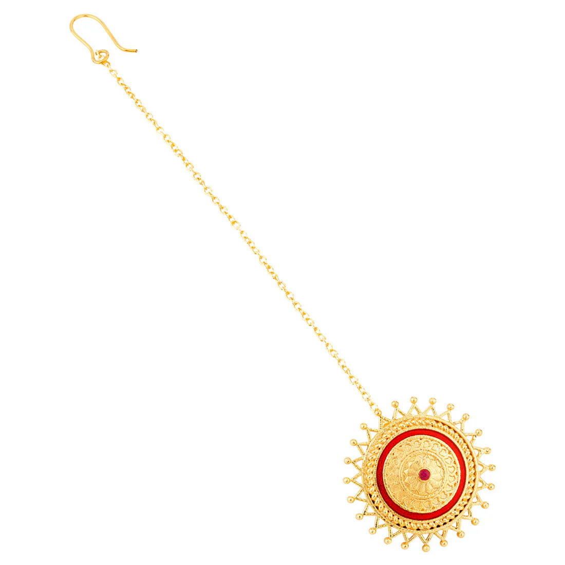 Borla Collection Antique Inspired Maang Tika - Image 4