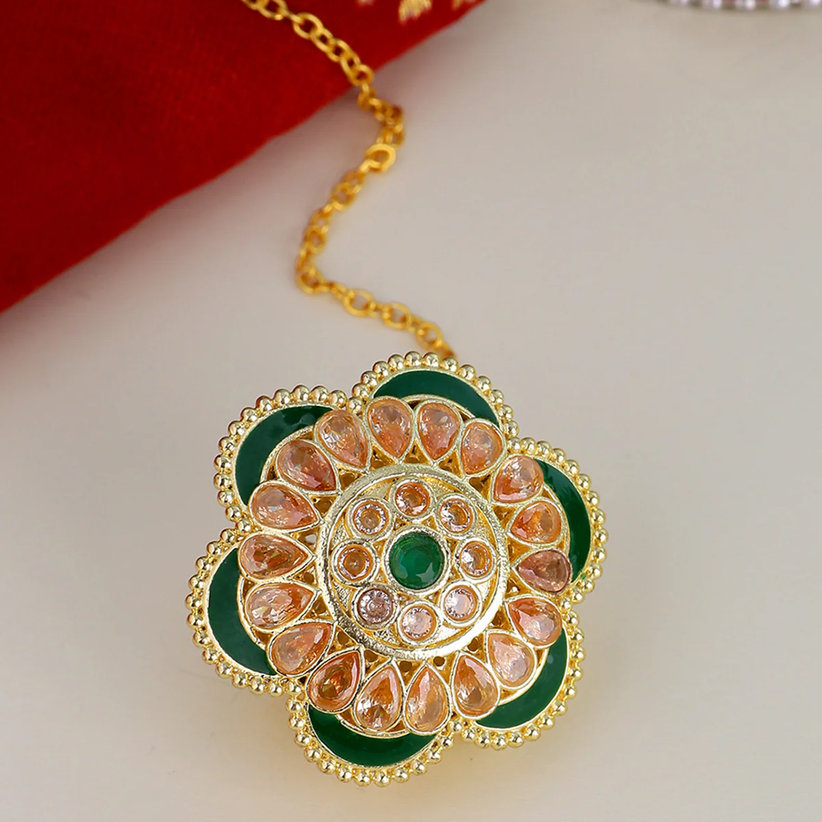 Borla Collection Floral Maang Tika