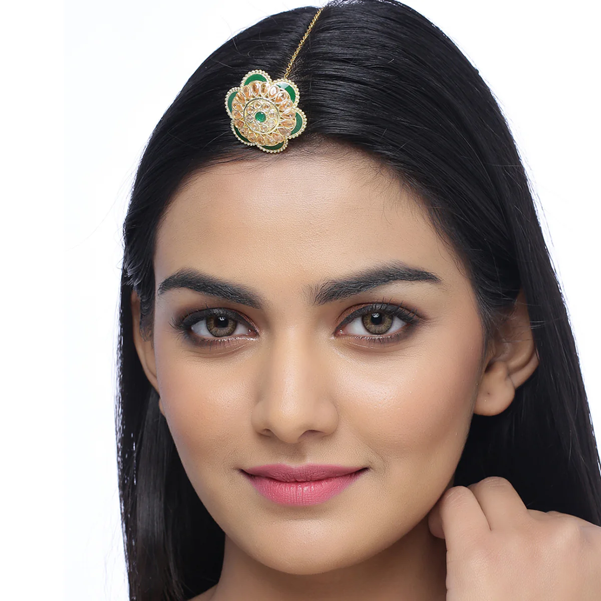 Borla Collection Floral Maang Tika - Image 2