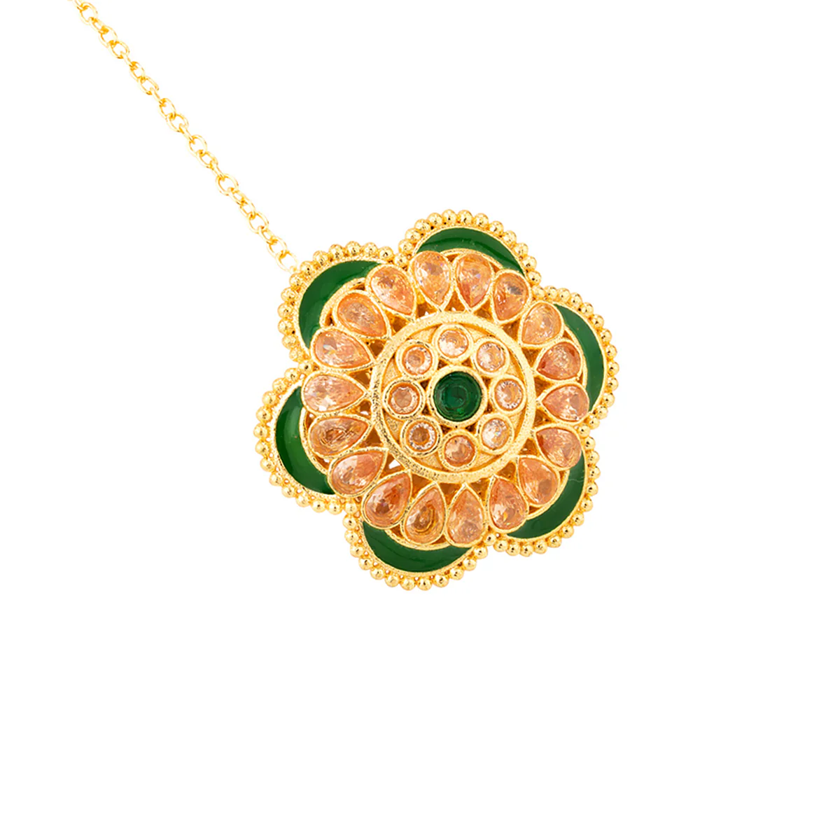 Borla Collection Floral Maang Tika - Image 3