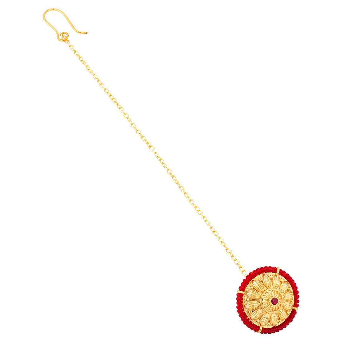 Borla Collection Lightly Embellished Maang Tika - Image 4