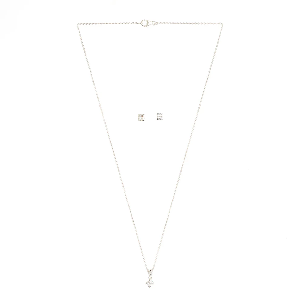 Brilliance Kite CZ 925 Sterling Silver Pendant Set - Image 3