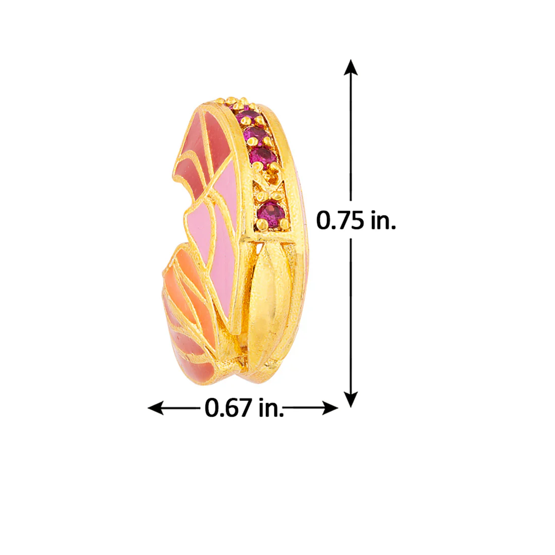 Butterfly Coloured Enamel Earrings - Image 5