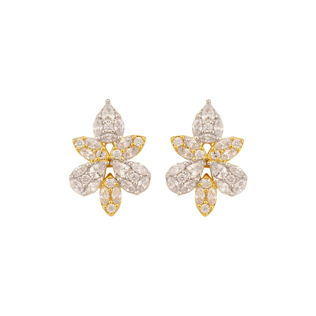 Butterfly Motif Brass Earrings - Image 3