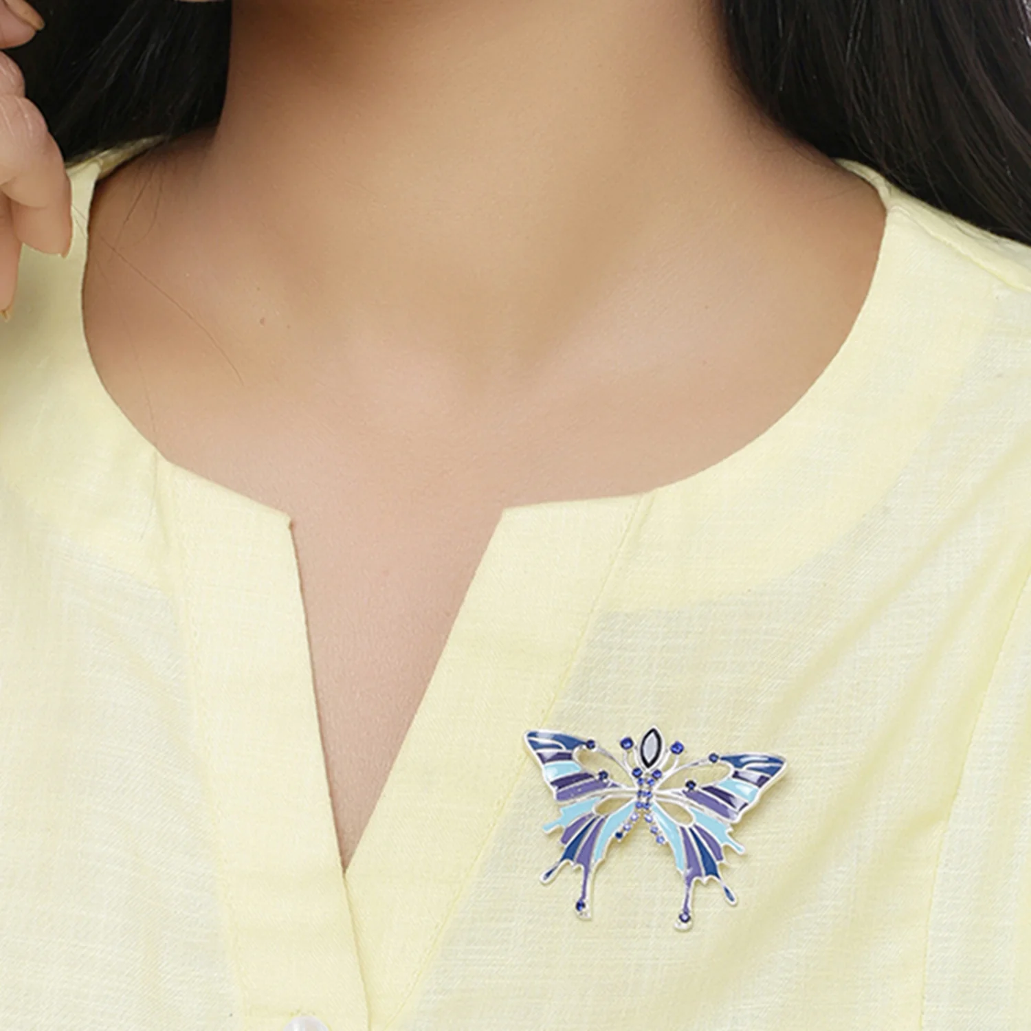 Butterfly Queen Blue Brooch - Image 2