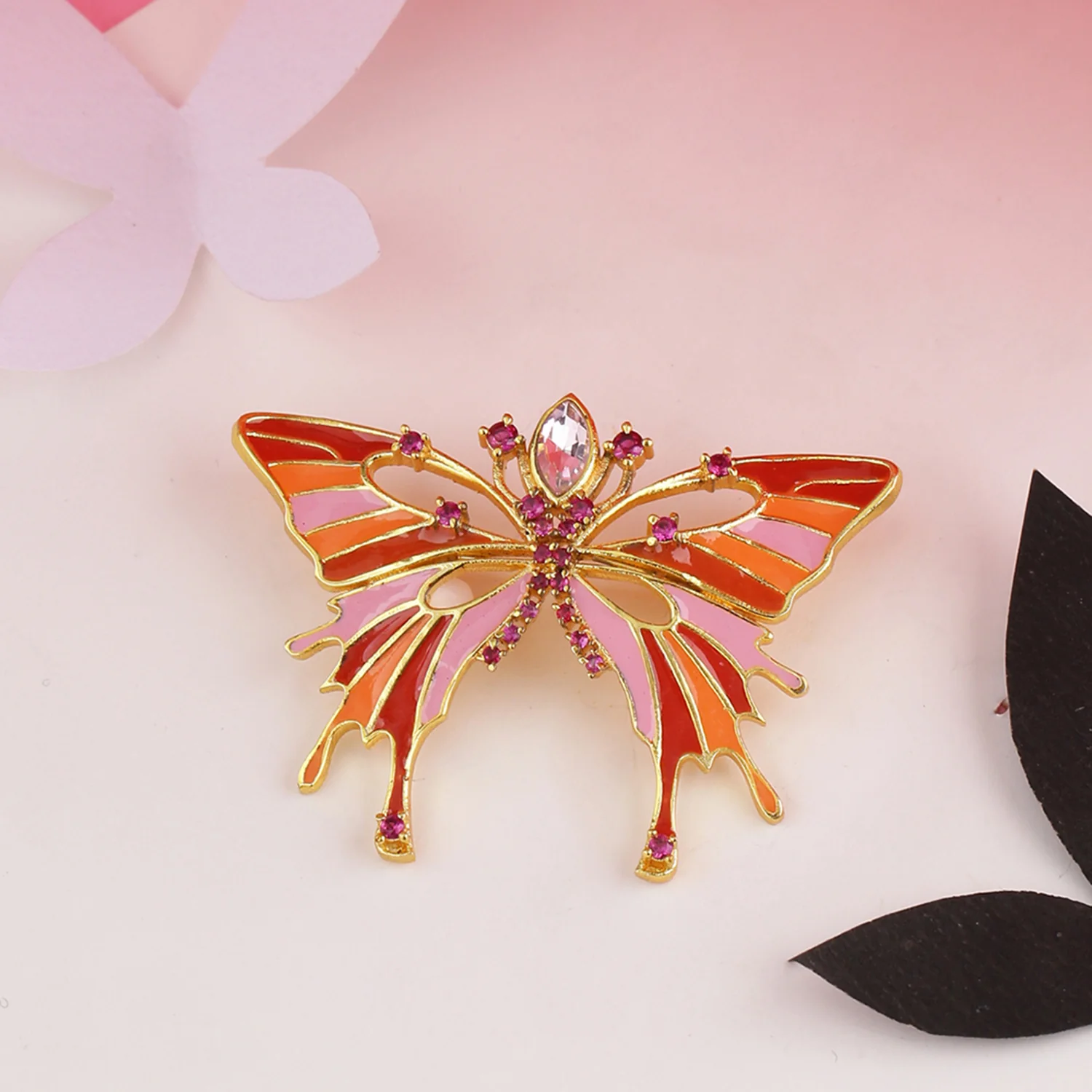 Butterfly Queen Pink Brooch