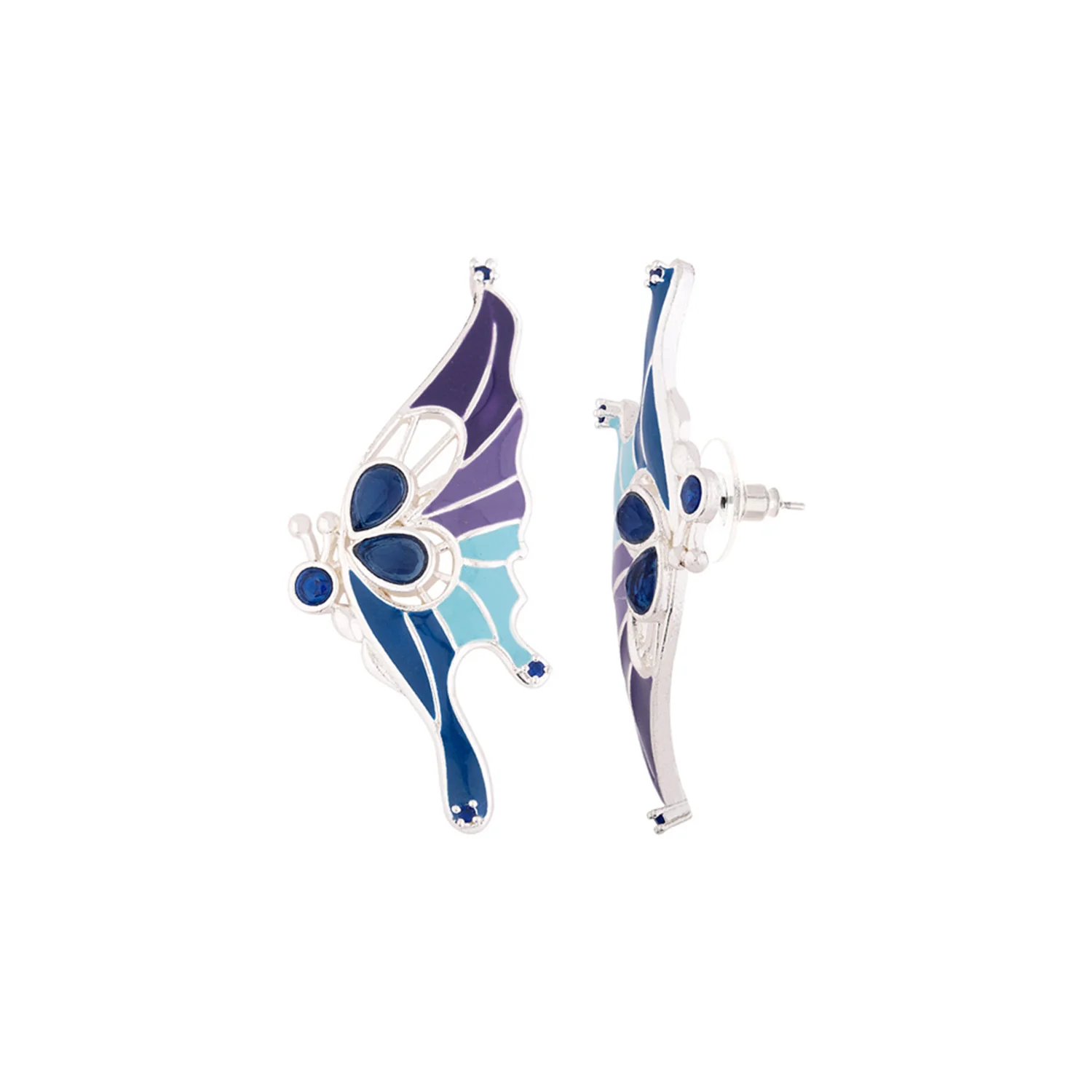 Butterfly Wings Brass Earrings - Image 4