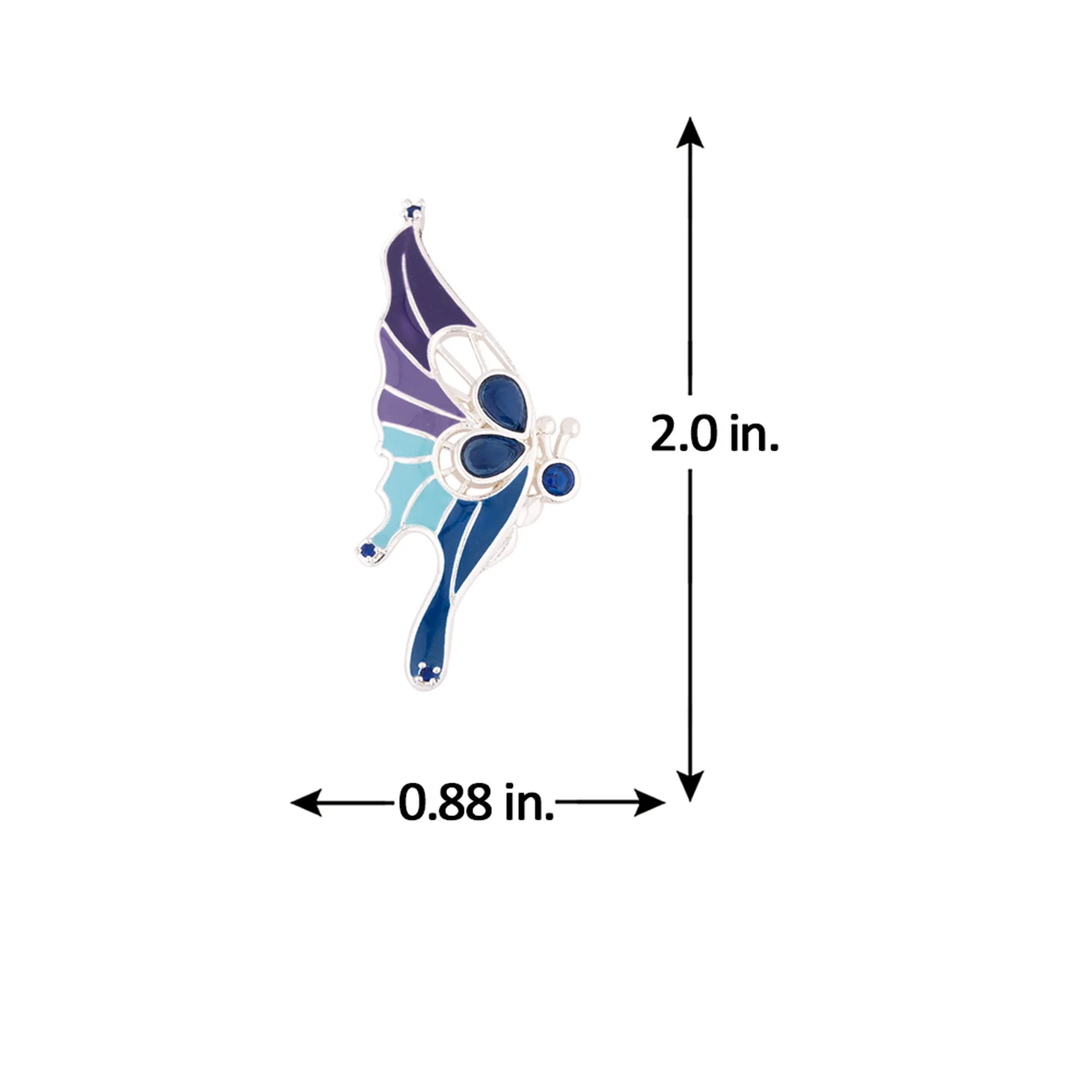 Butterfly Wings Brass Earrings - Image 5