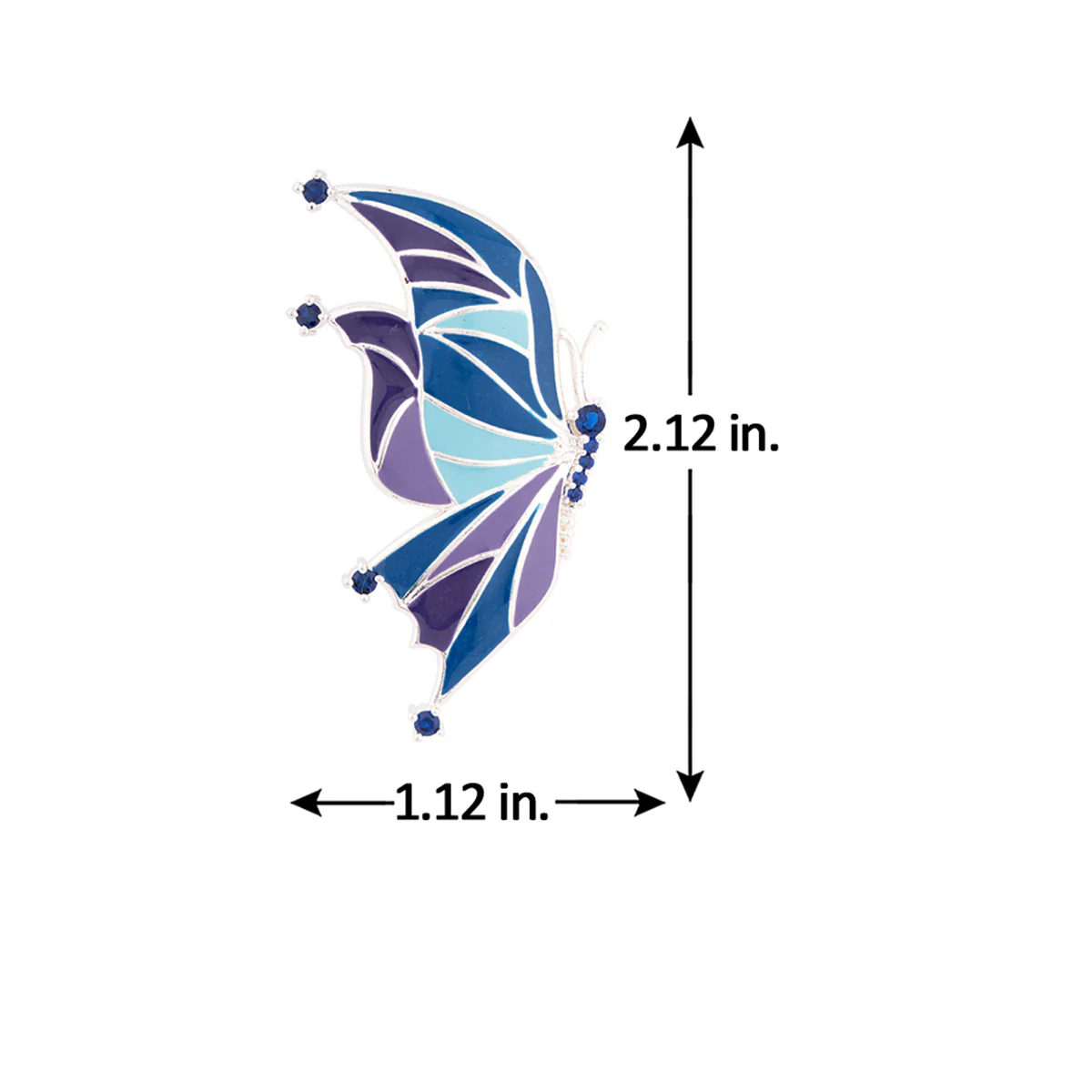 Butterfly Wings Enamel Earrings - Image 5
