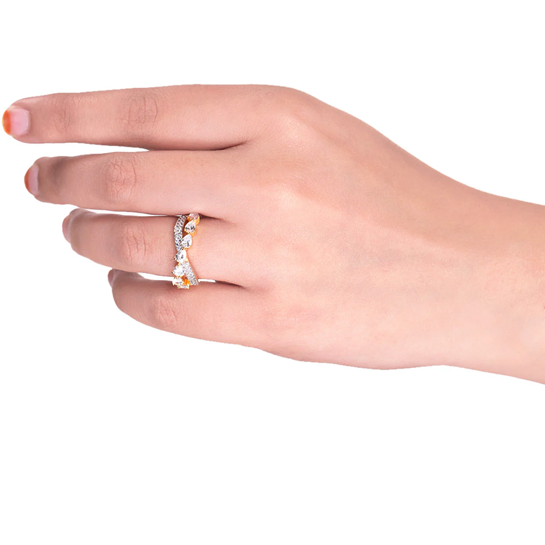 Casual Style American Diamond Gems Adorned Ring - Image 2