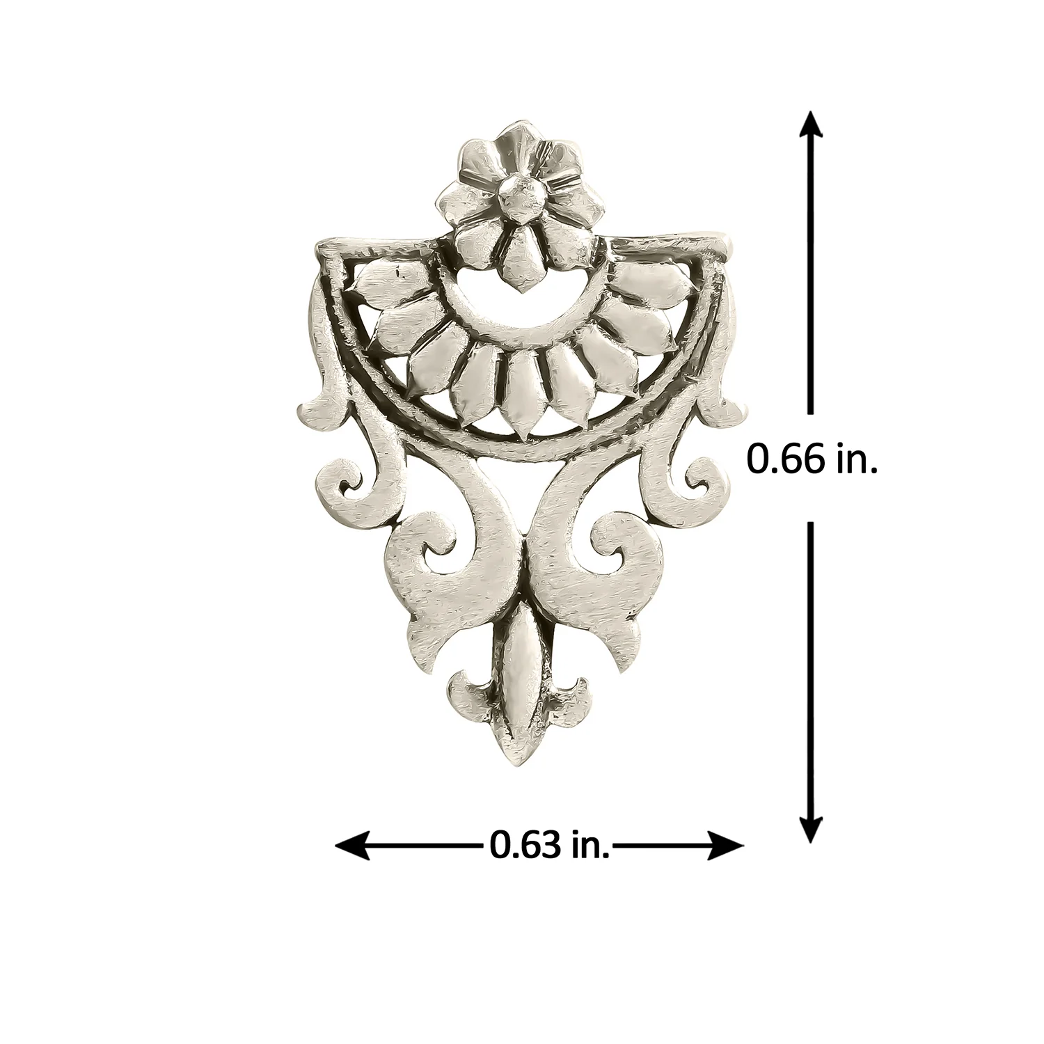 Cave Chronicles 925 Sterling Silver Floral Arch Stud Earrings - Image 6