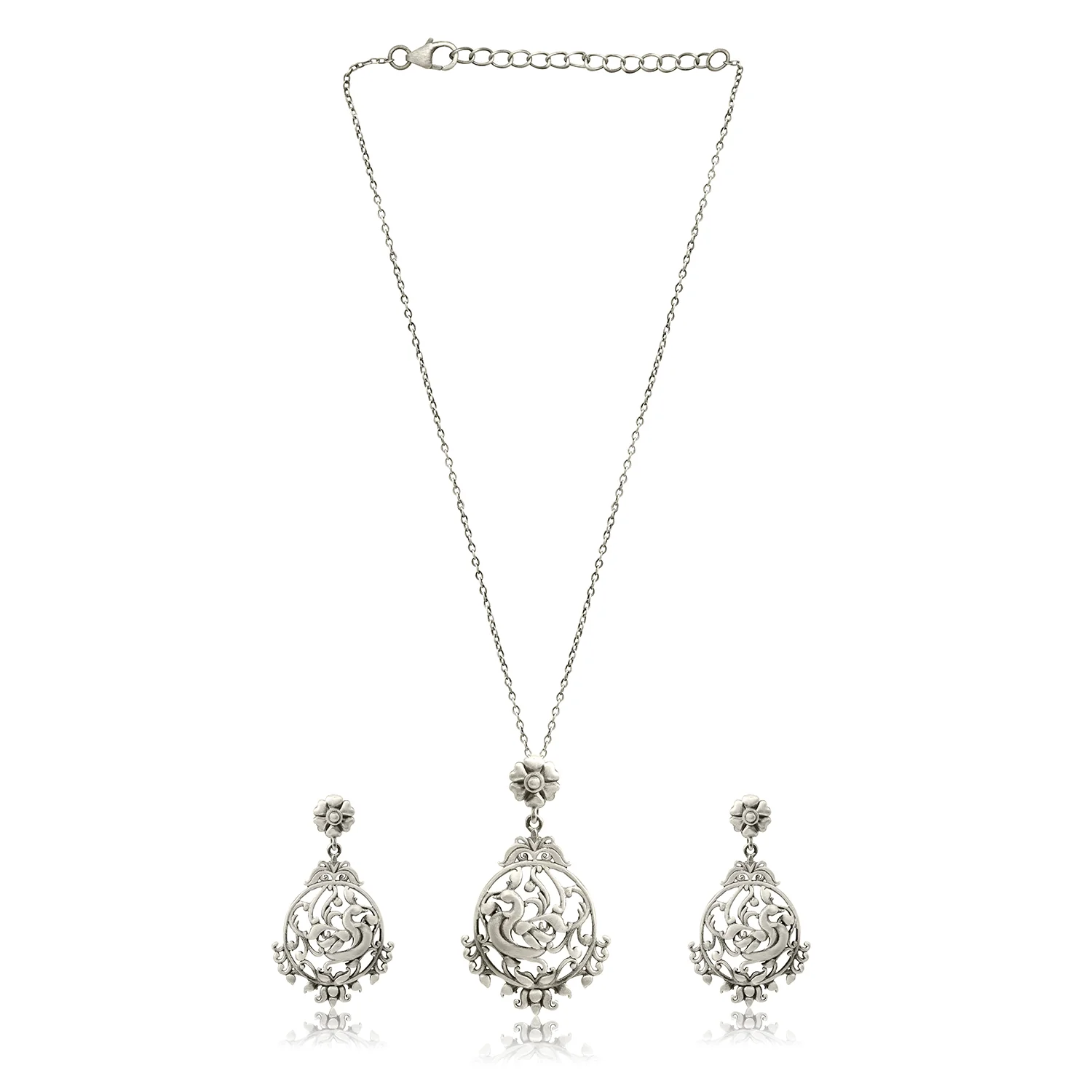 Cave Chronicles 925 Sterling Silver Peacock Reverie Pendant Set - Image 5