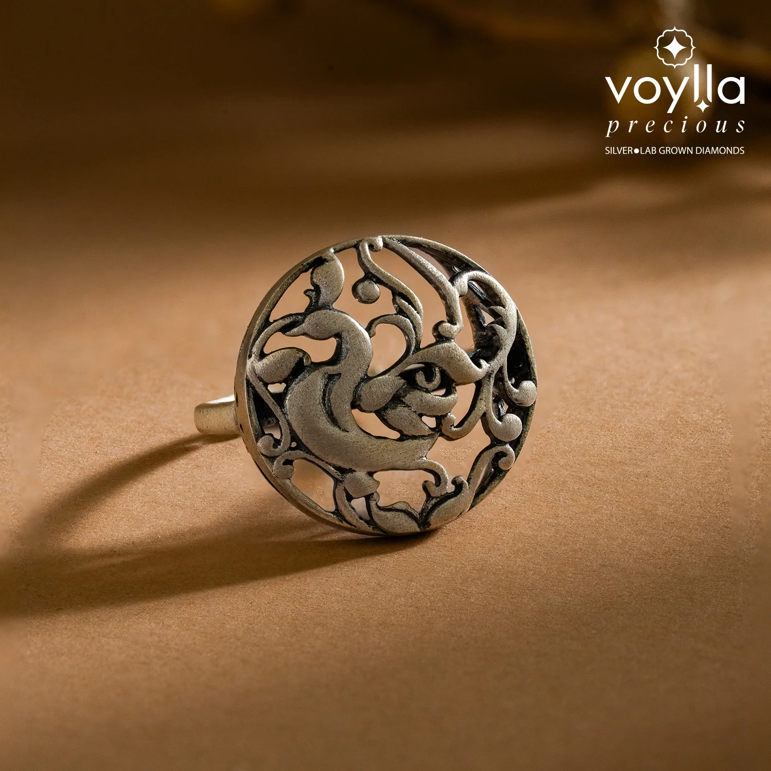 Cave Chronicles 925 Sterling Silver Peacock Reverie Ring - Image 2