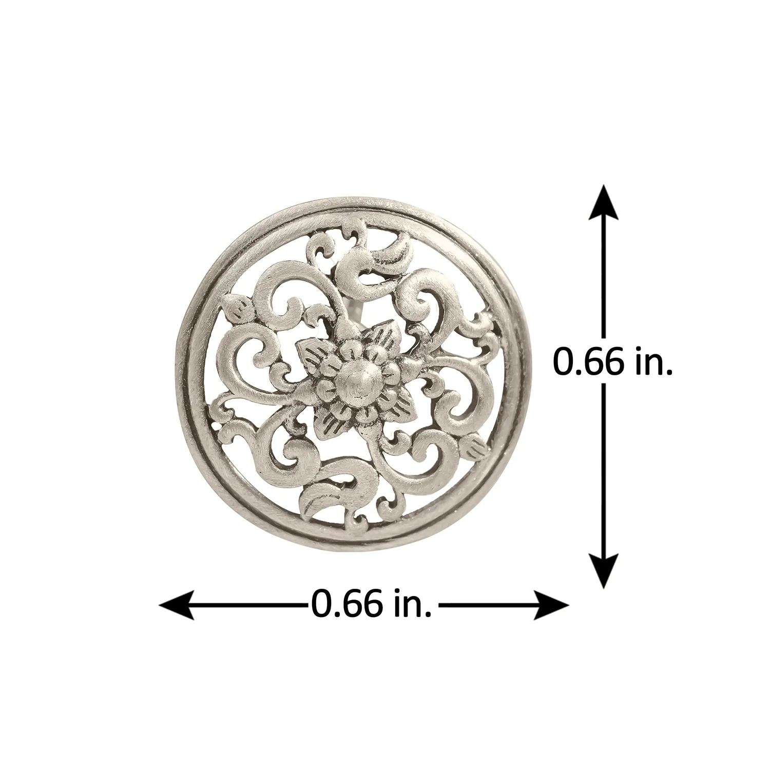 Cave Chronicles 925 Sterling Silver Stone Lotus Bloom Stud Earrings - Image 6