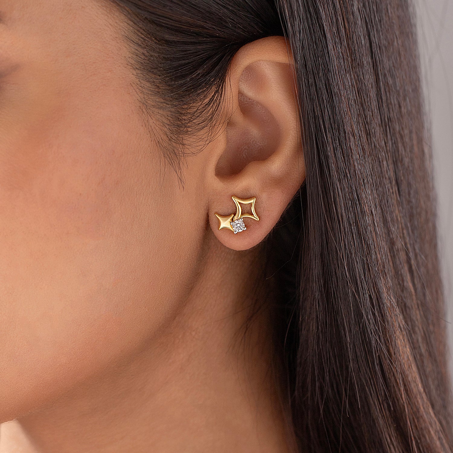 Celestia Lab-Grown Diamond Stud Earrings - Image 2