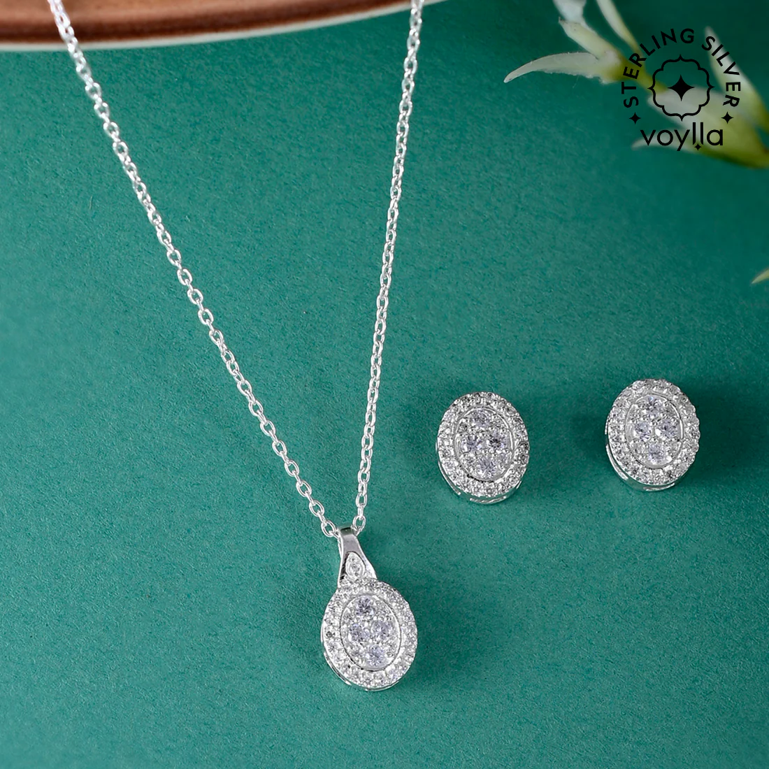 Charming Pendant Set With Cz Stones