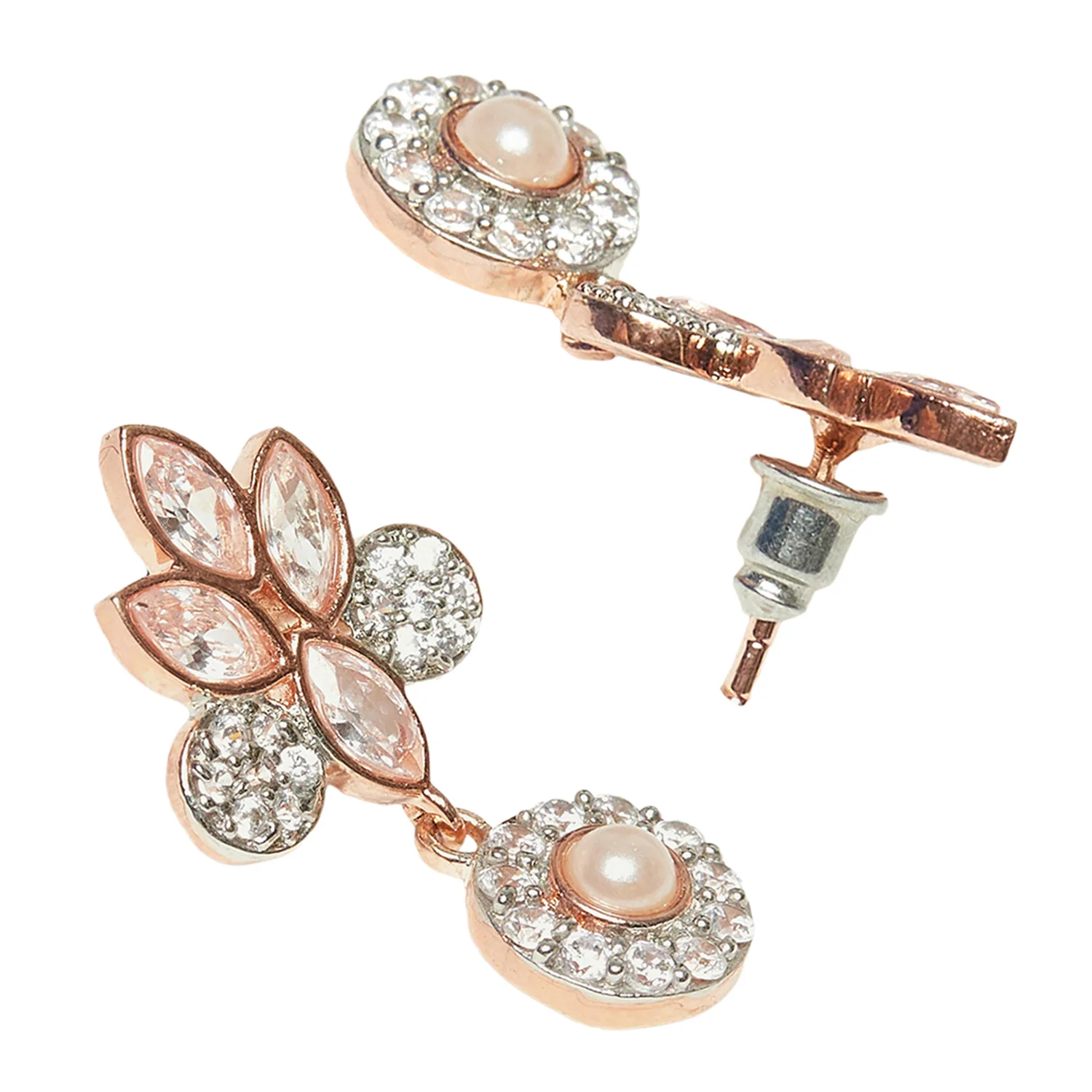 Chic Pearly Whites Drop Earrings - Image 3
