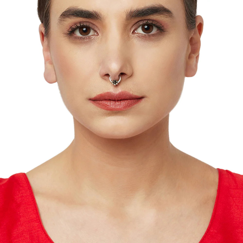 Classic Floral Nose Ring - Image 2