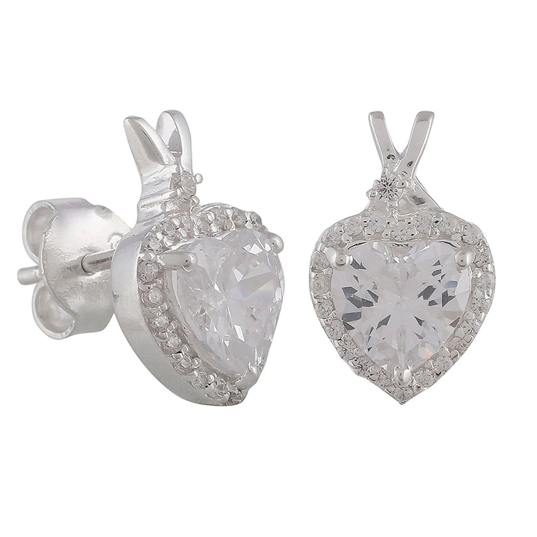Classic Heart Shaped 925 Silver Pendant Set - Image 9
