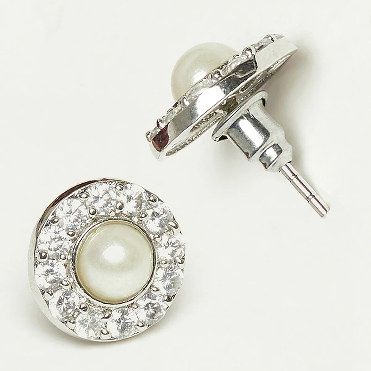 Classic Pearly Whites Stud Earrings - Image 4