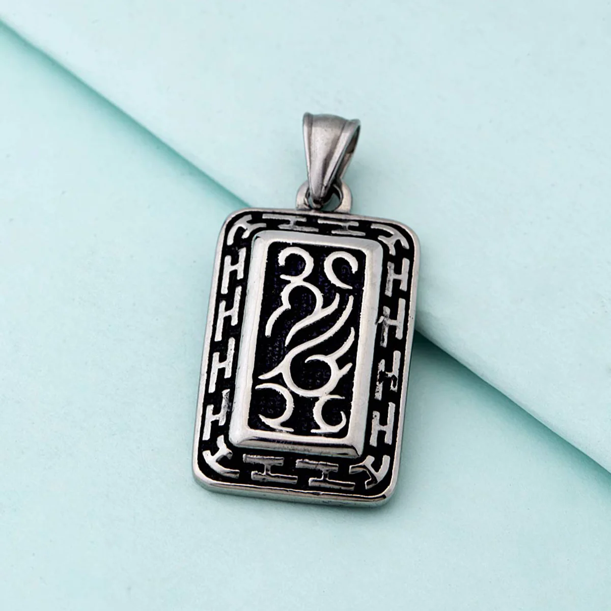 Classic Pendants Tribal Inspired Steel Pendant
