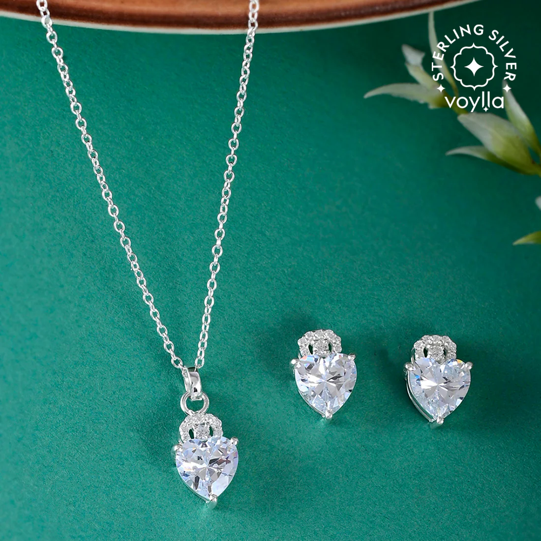 Classy 925 Sterling Silver Pendant Set