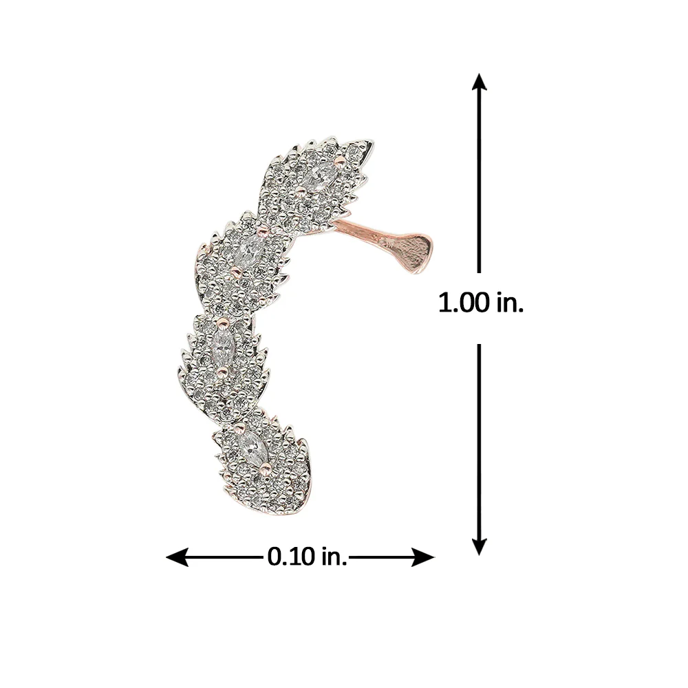 Classy CZ Rose Gold Earrings - Image 5