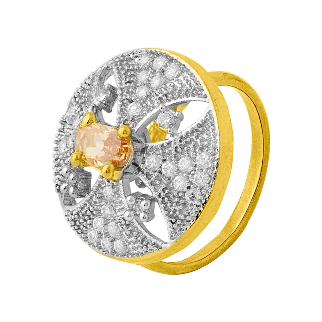 Cocktail Ring In Round Detailing For Women - Image 2