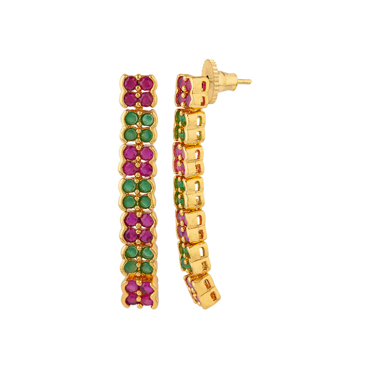 Coloured Gems Embellished Necklace Set - Image 5