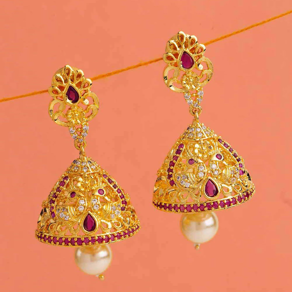 Coloured Gemstones Adorned Earrings