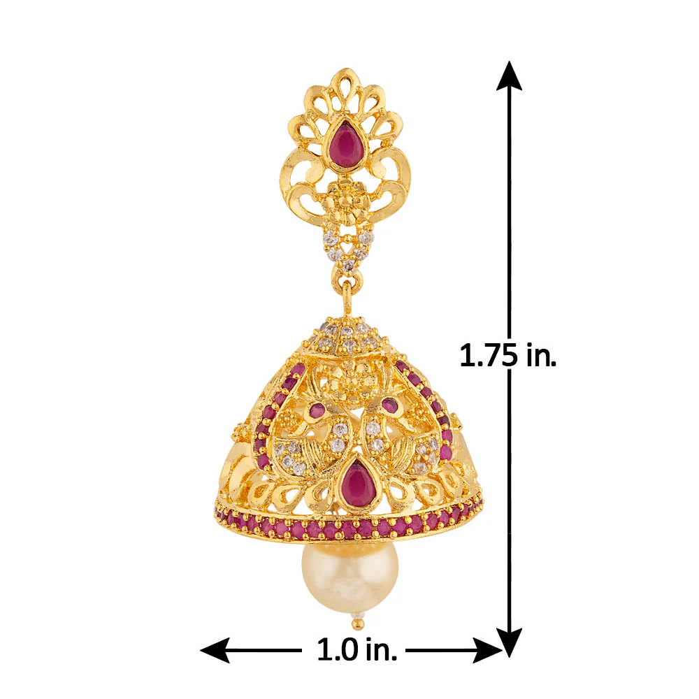 Coloured Gemstones Adorned Earrings - Image 5