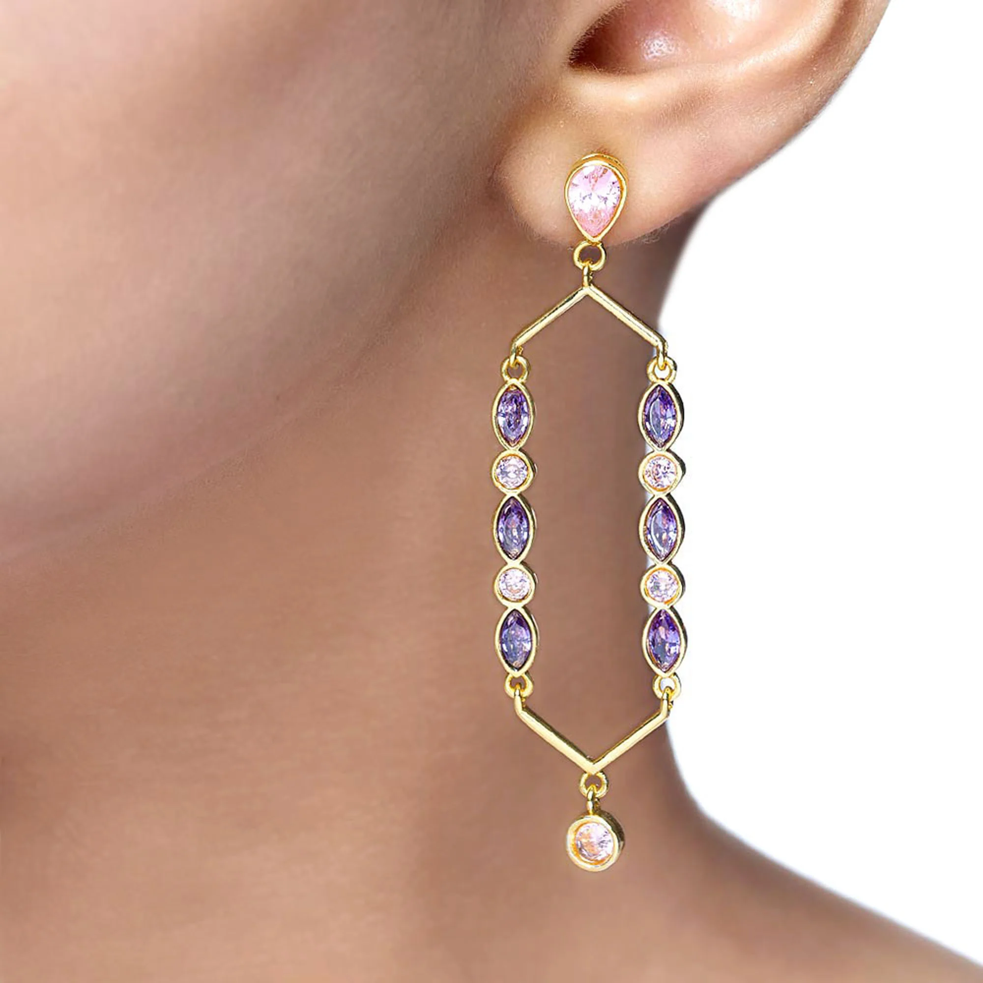 Contemporary Blush Dangler Earrings - Image 2