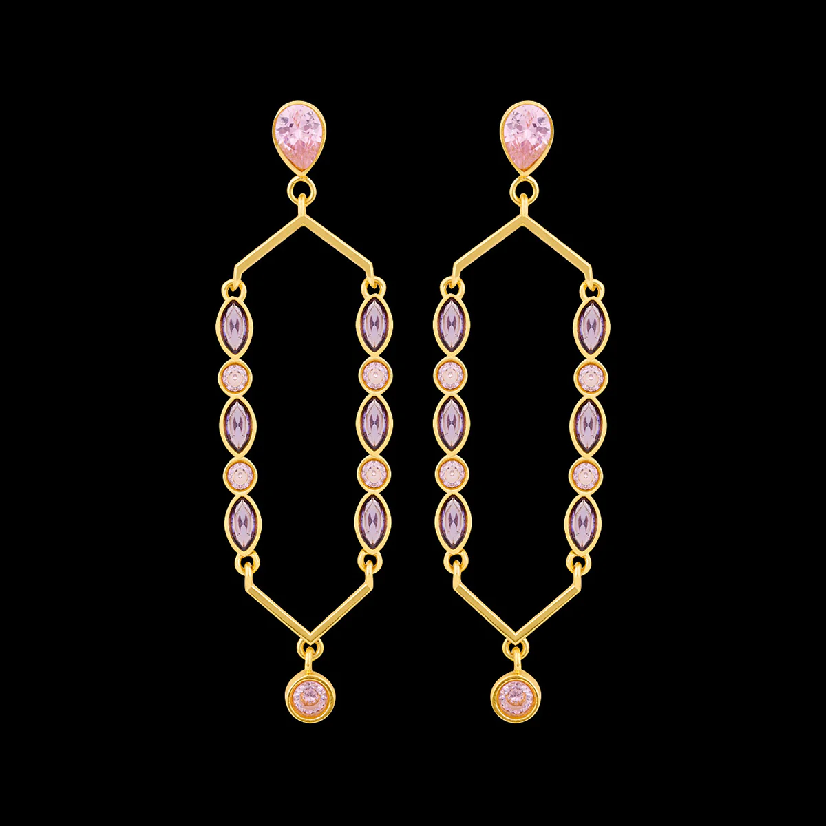 Contemporary Blush Dangler Earrings - Image 3