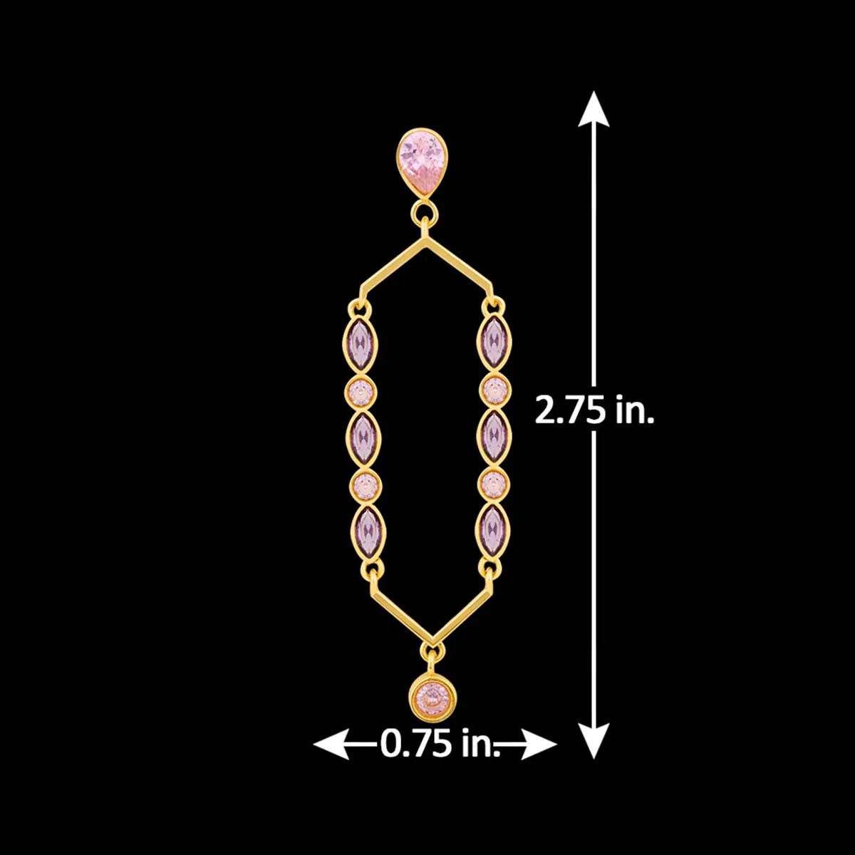 Contemporary Blush Dangler Earrings - Image 5