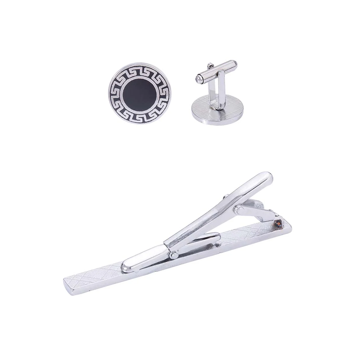Corporate War Lightly Embellished Cufflink Tiepin Set - Image 4