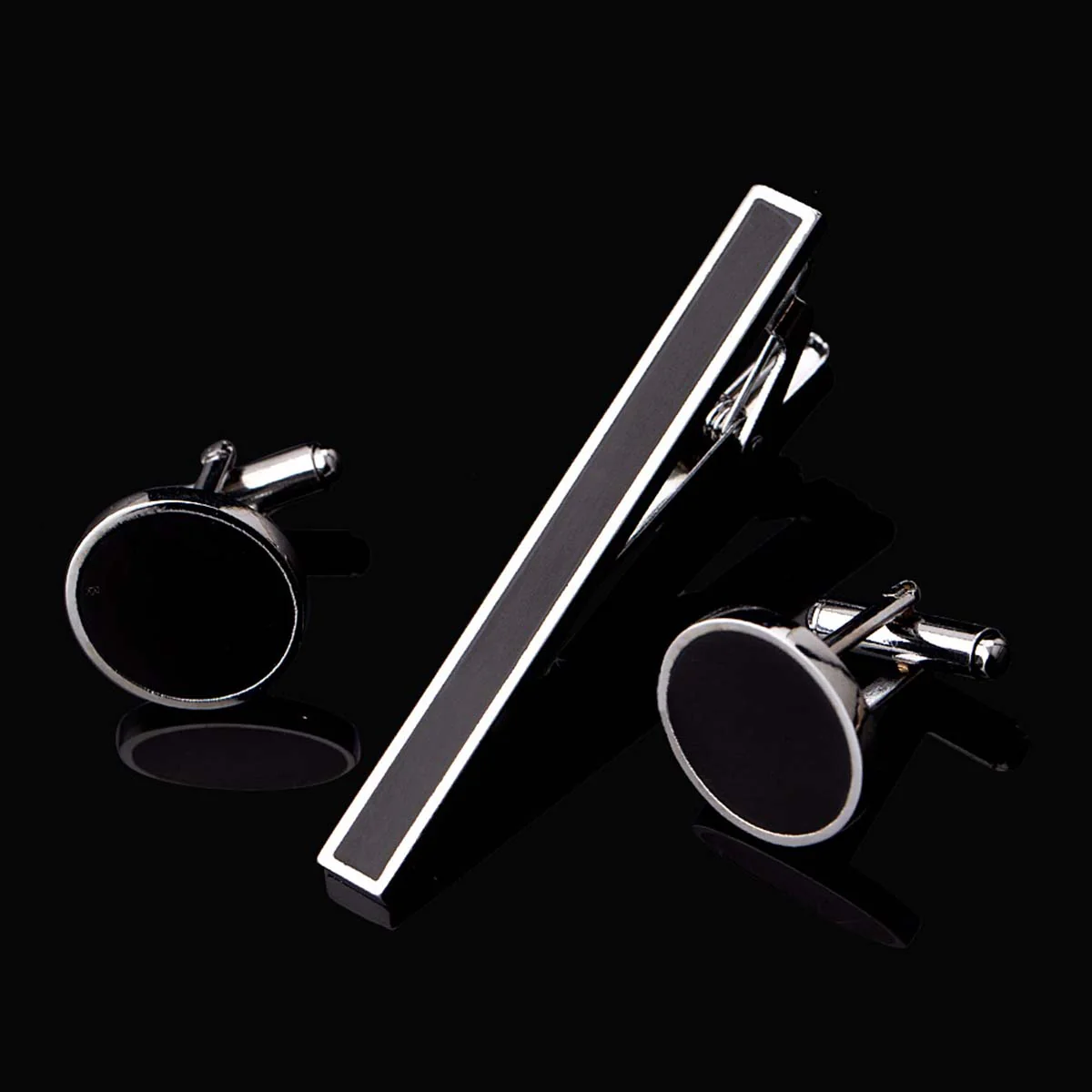 Corporate War Steel Cufflink Tiepin Set