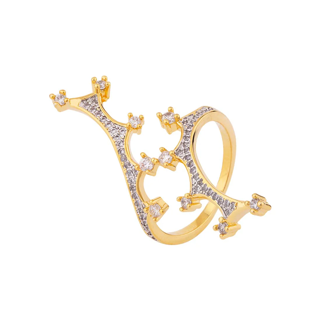 Crown Motif Brass Ring - Image 3