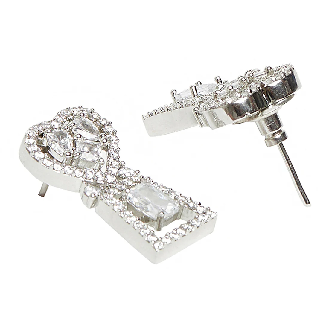 Cubic Zirconia Gems Embellished Sparkling Elegance Necklace Set - Image 5