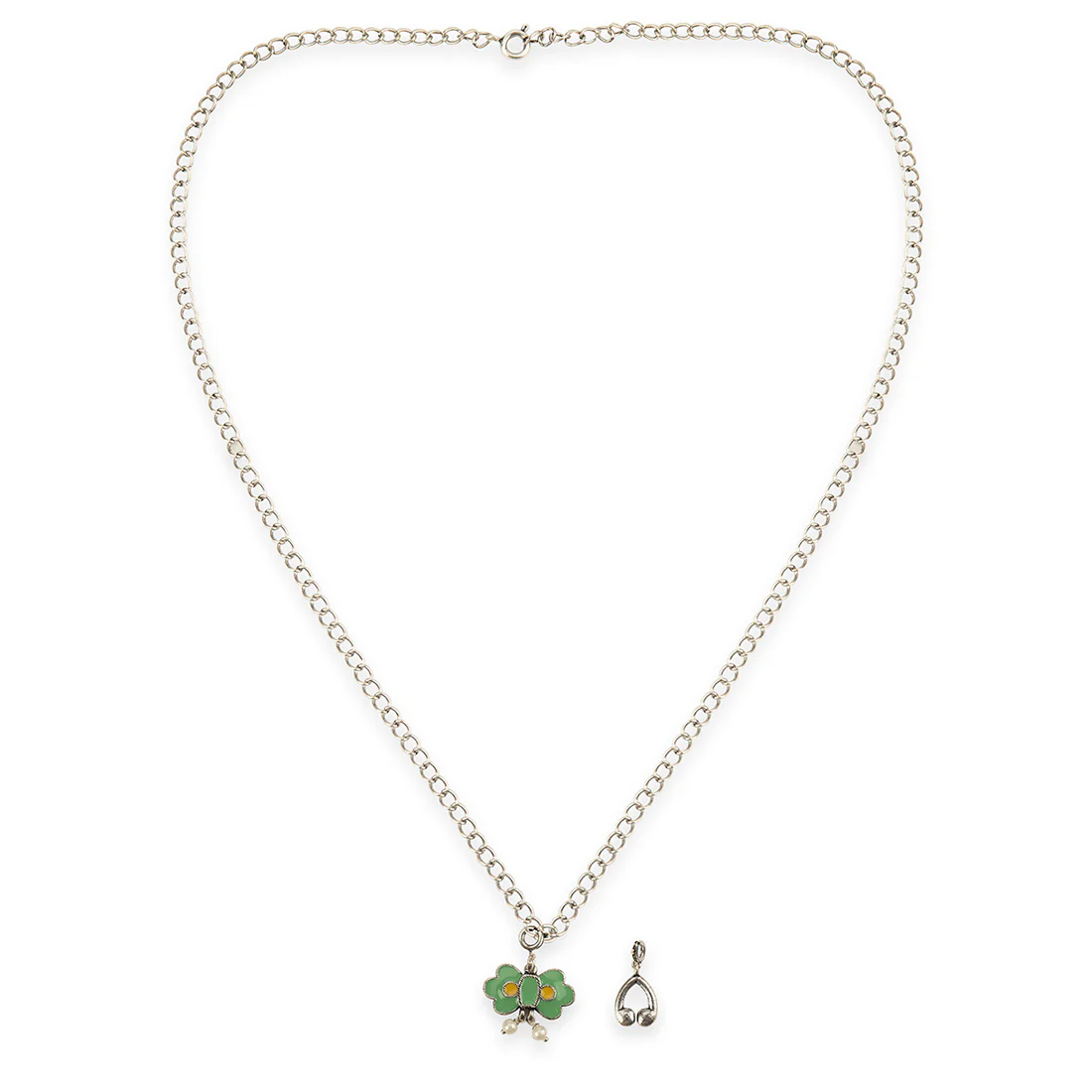 Cute Butterfly Enameled Charms Pendant with Bracelet - Image 5