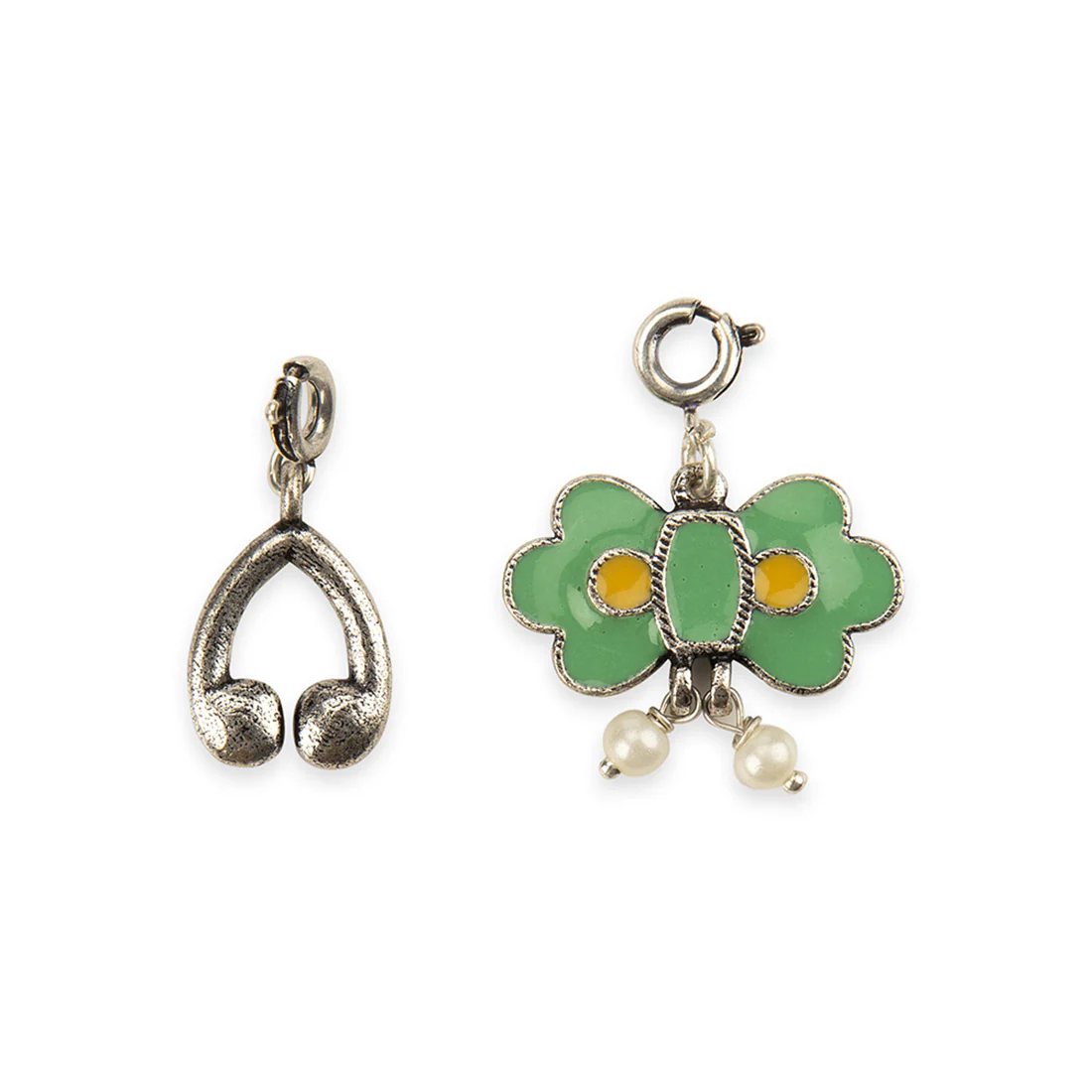 Cute Butterfly Enameled Charms Pendant with Bracelet - Image 6