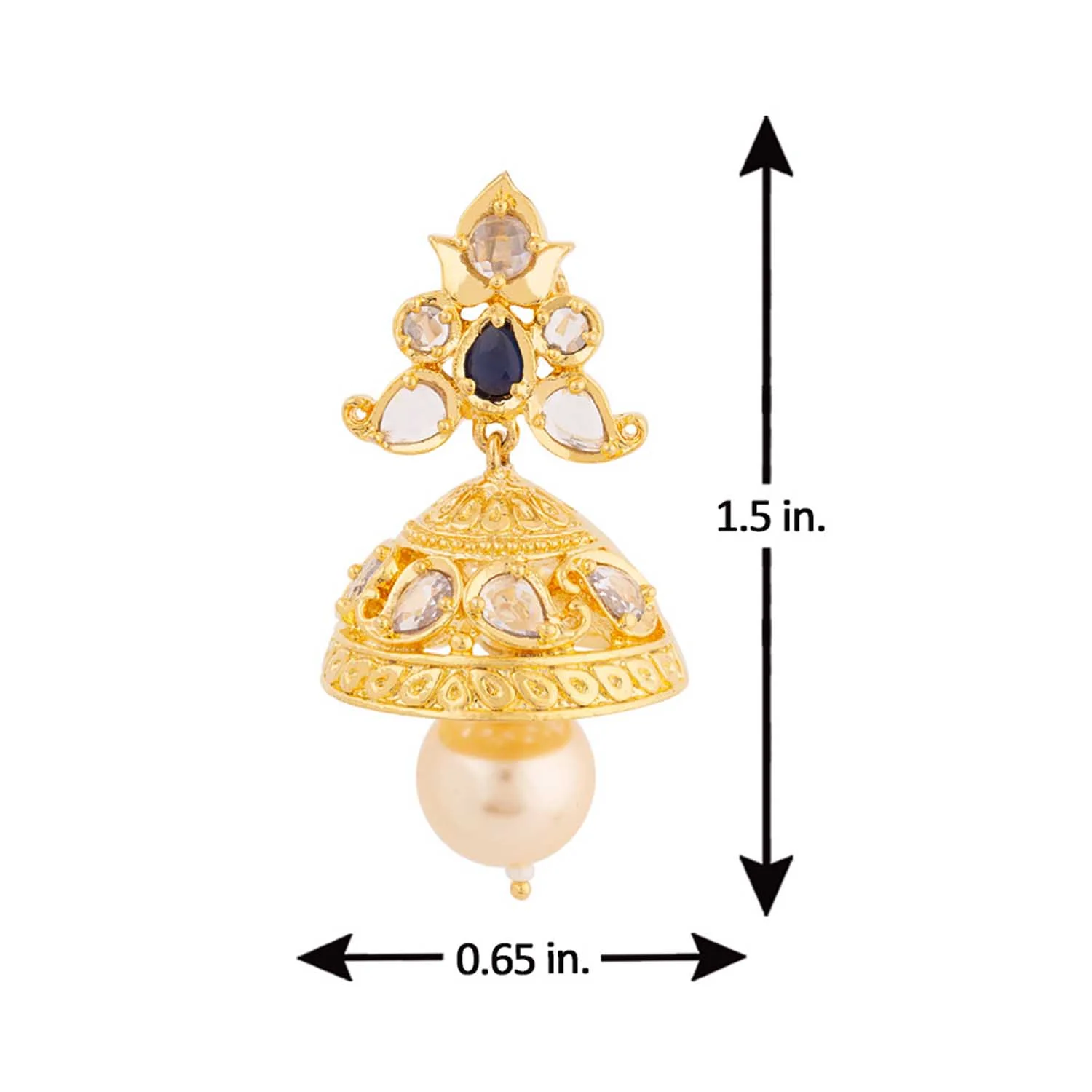 Cutwork Design Jhumka Drop Earrings - Image 5