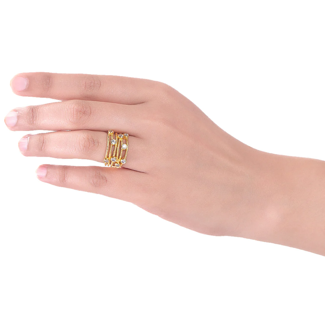 Cutwork Design Layered Style Ring - Image 2