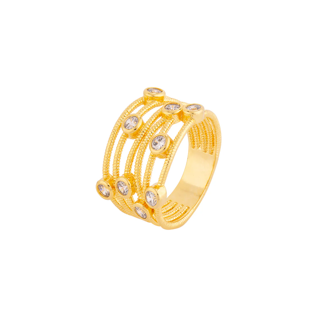 Cutwork Design Layered Style Ring - Image 3