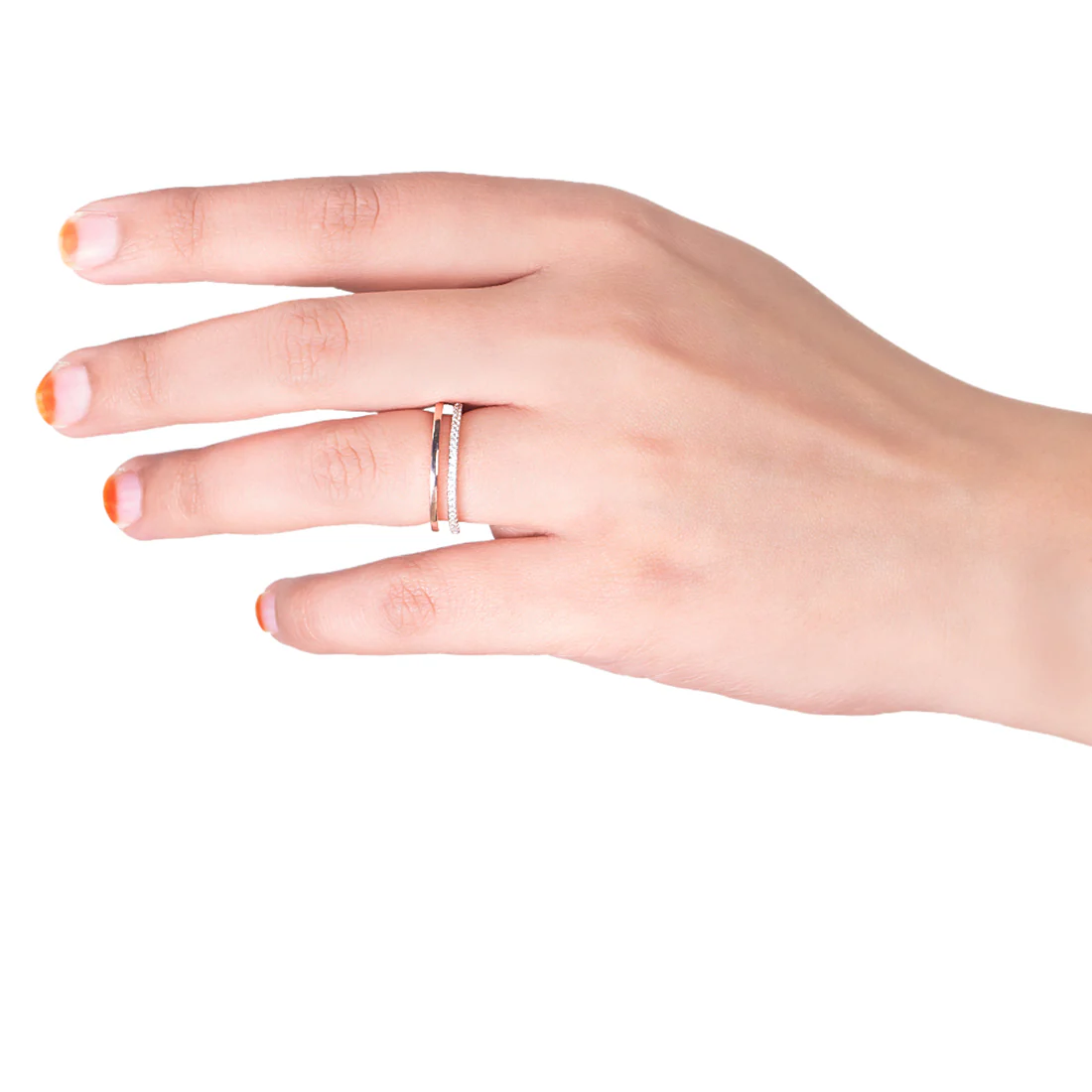 Cutwork Design Rose Gold Plated Ring - Image 2