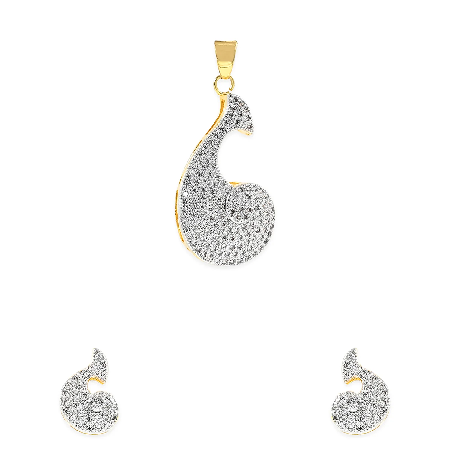 CZ Delicate Pendant Set - Image 3