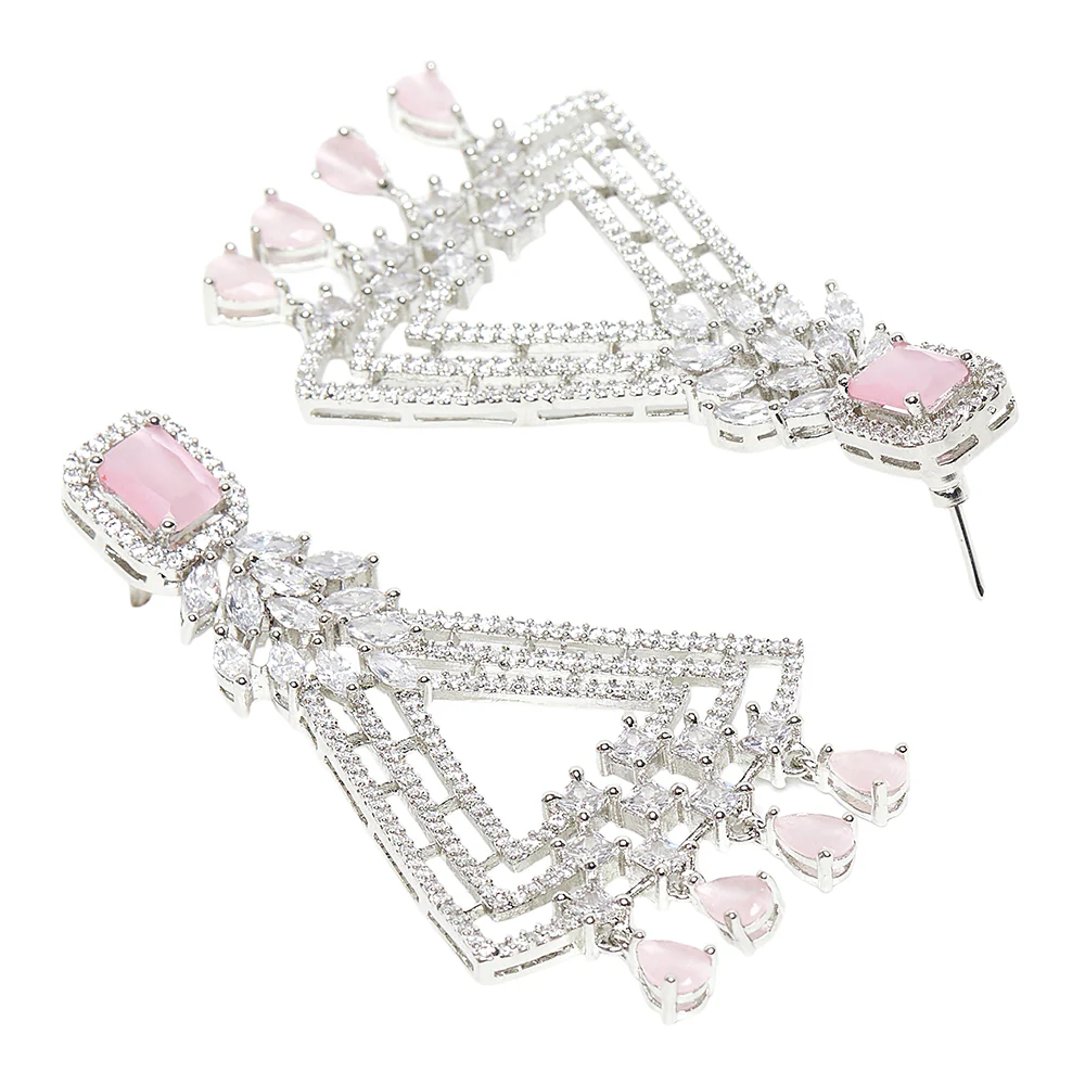 CZ Elegance Designer Zircon Studded Earrings - Image 4