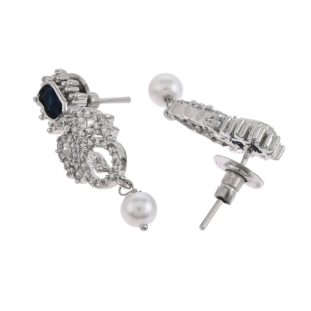 CZ Elegance Emerald and Teardrop Cut Gems Jewellery Set - Image 5