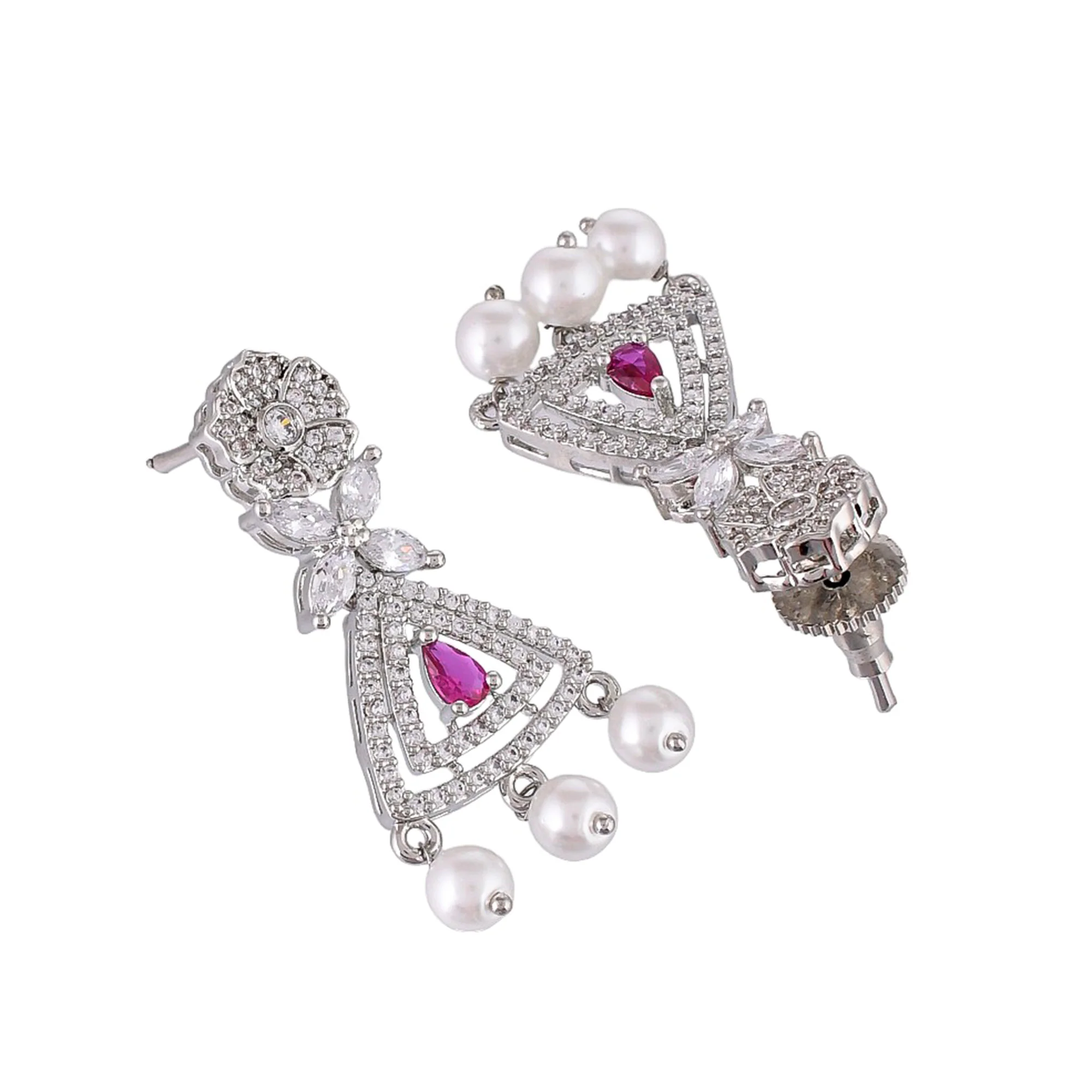 Cz Elegance Gems Adorned Choker Necklace Set - Image 7
