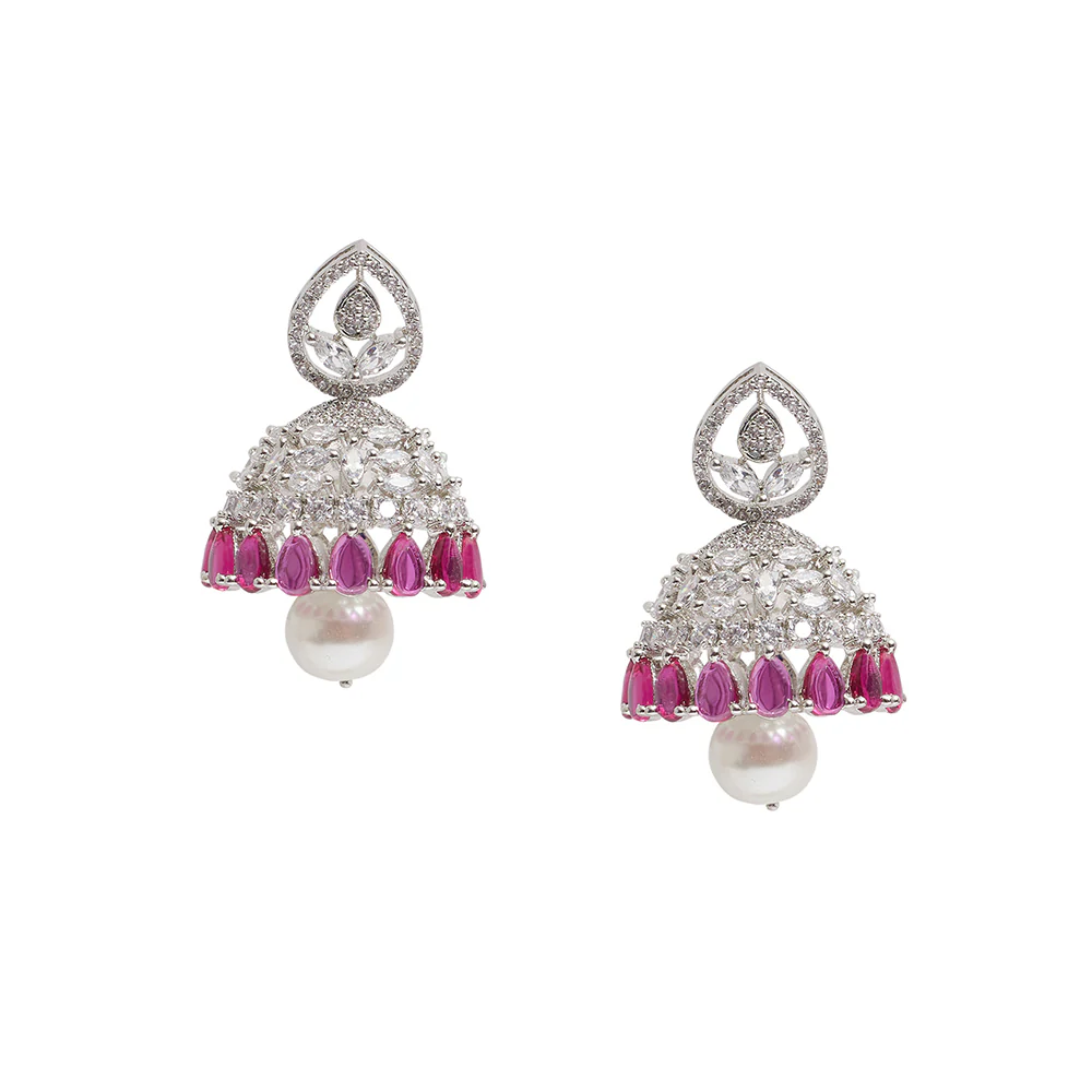 CZ Elegance Gems Embellished Necklace Set - Image 5